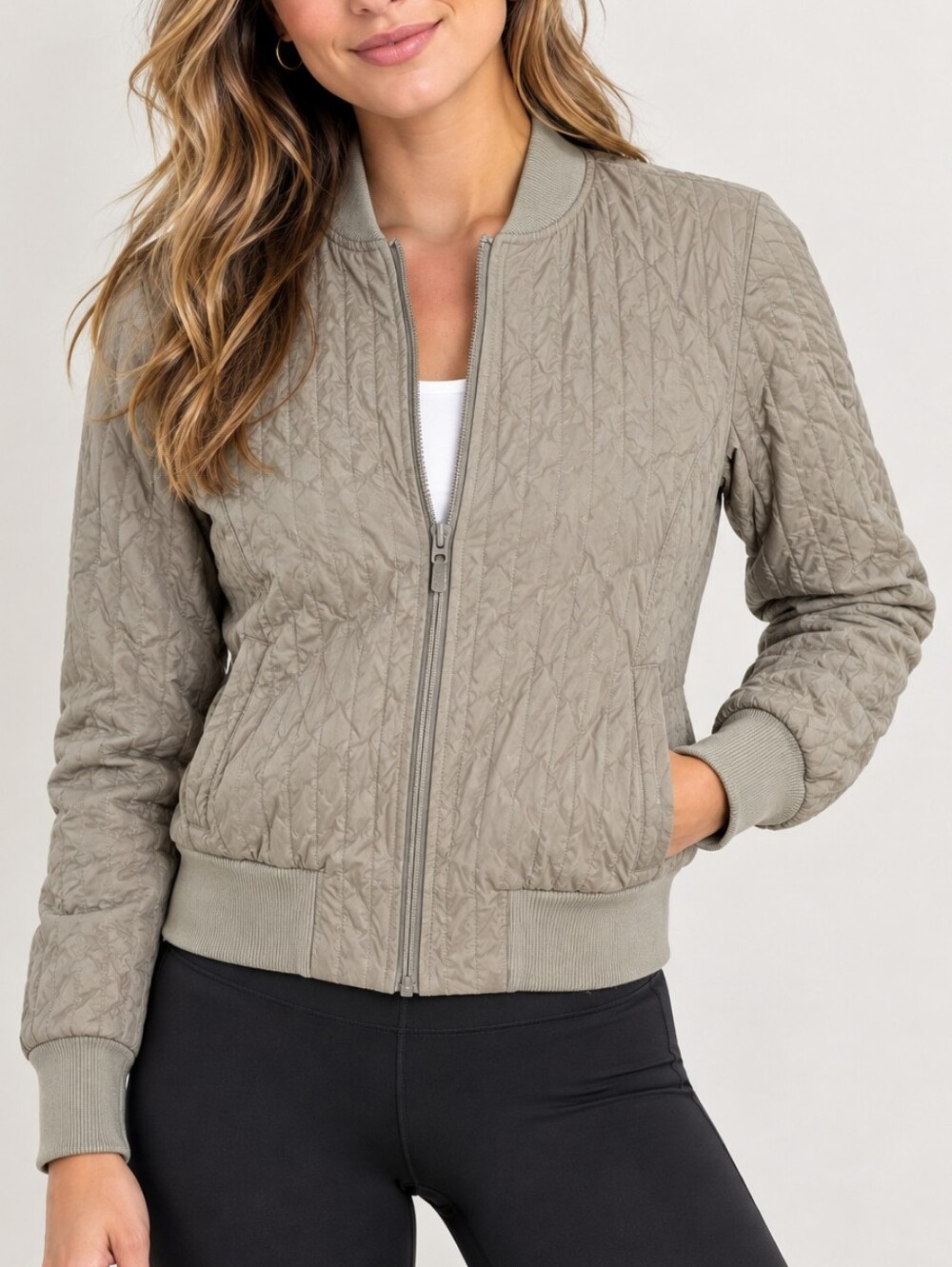 Lululemon Reversible Bomber Jacket Women’s Size 8 Quilted Zip Up